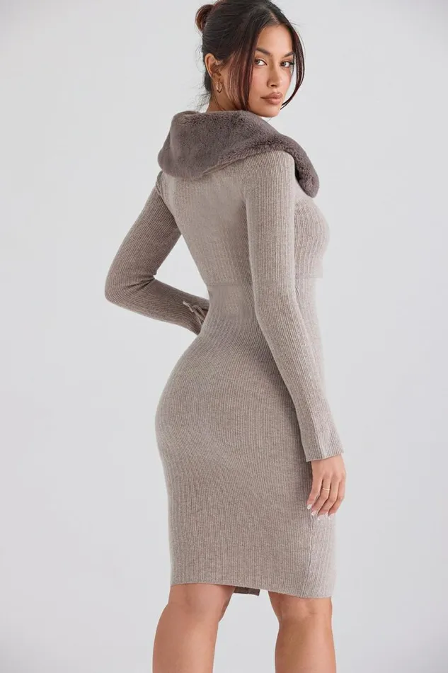 Women Dahlia Beige Cashmere Cardigan House Of CB Tops