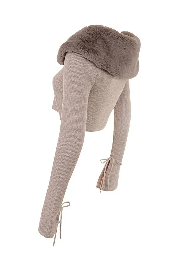 Women Dahlia Beige Cashmere Cardigan House Of CB Tops