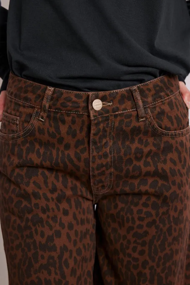Women Denim Damson Madder Dion Jeans 8211 Dark Leopard Overdye