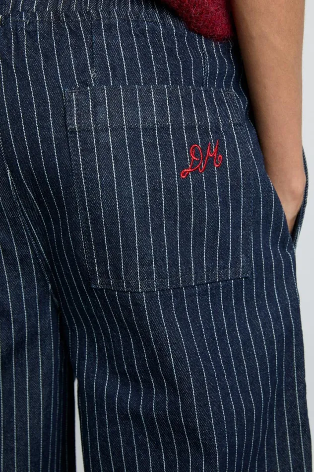 Women Denim Damson Madder Rafe Jeans 8211 Navy Pin Stripe