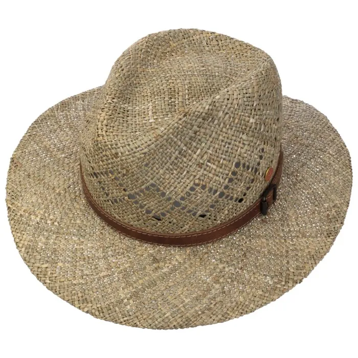 Women Desco Seagrass Straw Hat With Leather Strap Nature Mayser Traveler Hats Women Desco Seagrass Straw Hat With Leather Strap Nature Mayser Traveler Hats