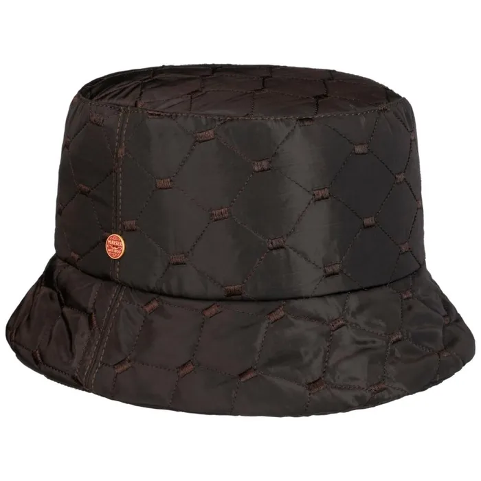 Women Doriet Bucket Fabric Hat With Quilted Pattern Brown Mayser Bucket Hats