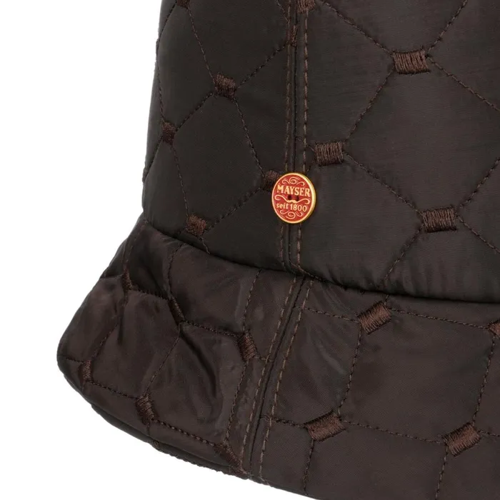 Women Doriet Bucket Fabric Hat With Quilted Pattern Brown Mayser Bucket Hats Women Doriet Bucket Fabric Hat With Quilted Pattern Brown Mayser Bucket Hats