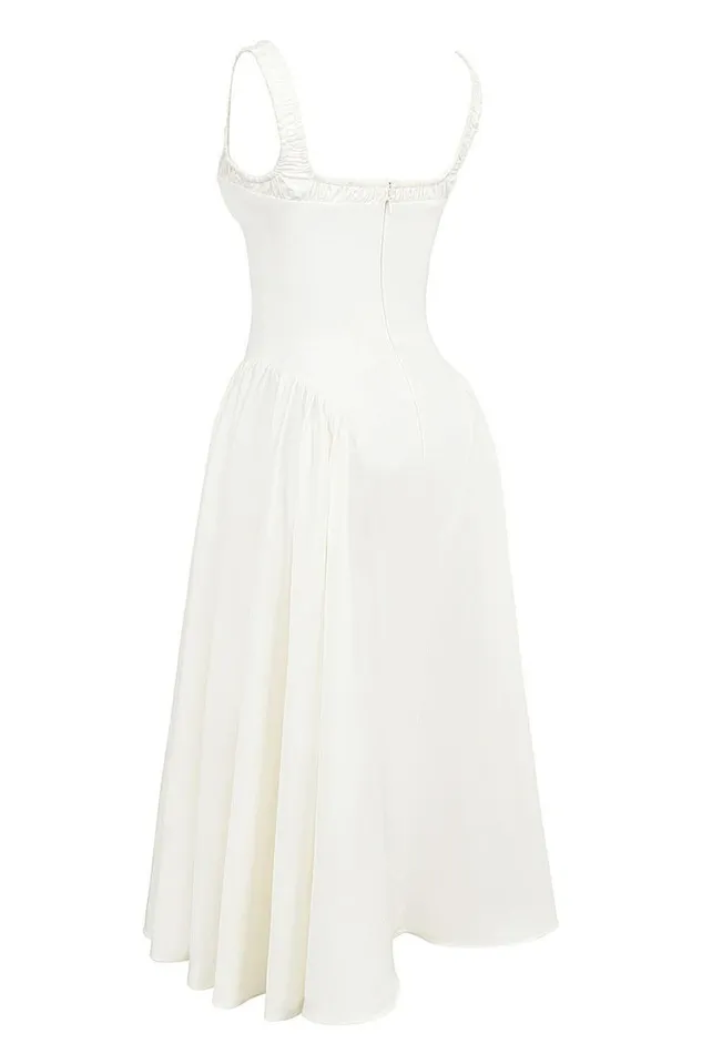 Women Dorothy White Cotton Midi Sundress House Of CB Dresses