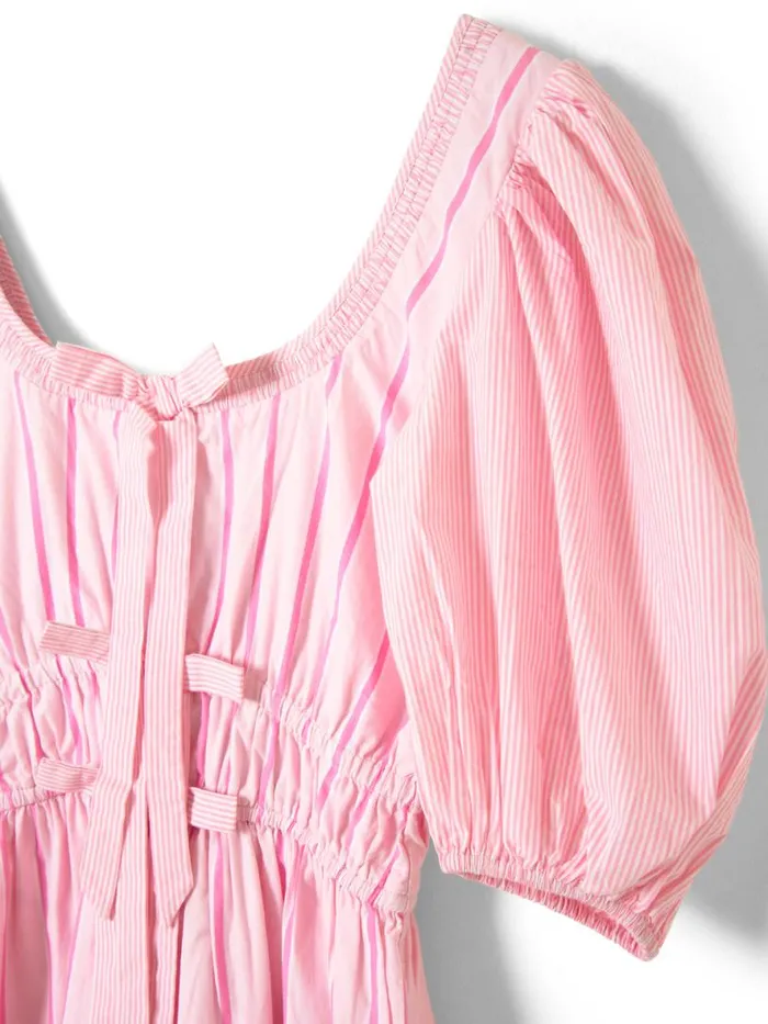 Women Dresses Damson Madder Amelie Mini Dress 8211 Pink Stripe