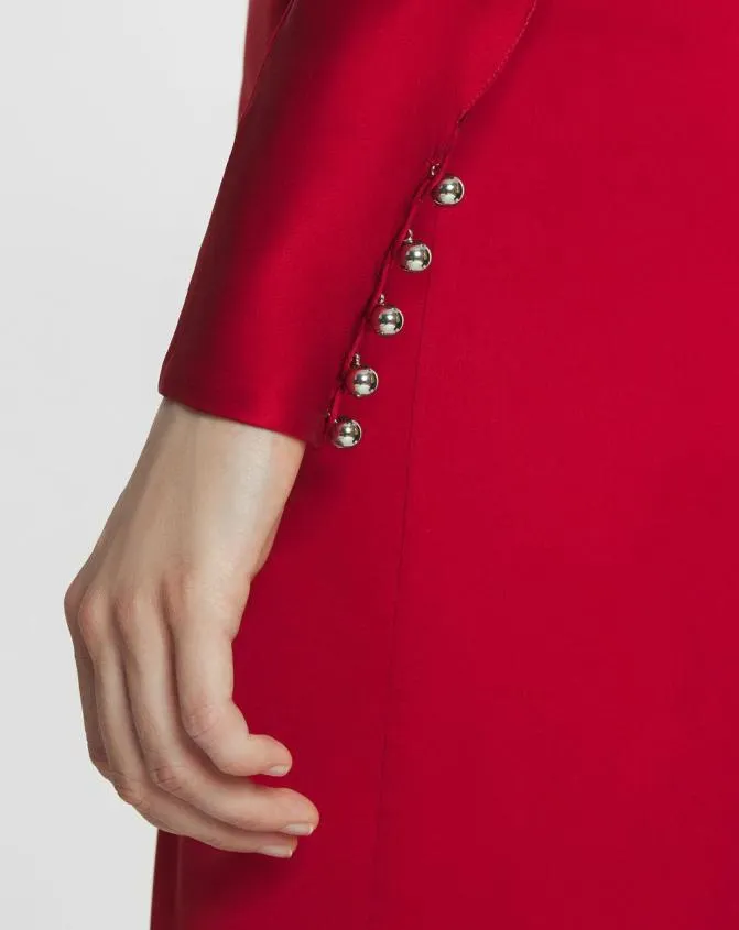Women Dresses Lanvin Fitted Silk Dress Carmine Red Women Dresses Lanvin Fitted Silk Dress Carmine Red