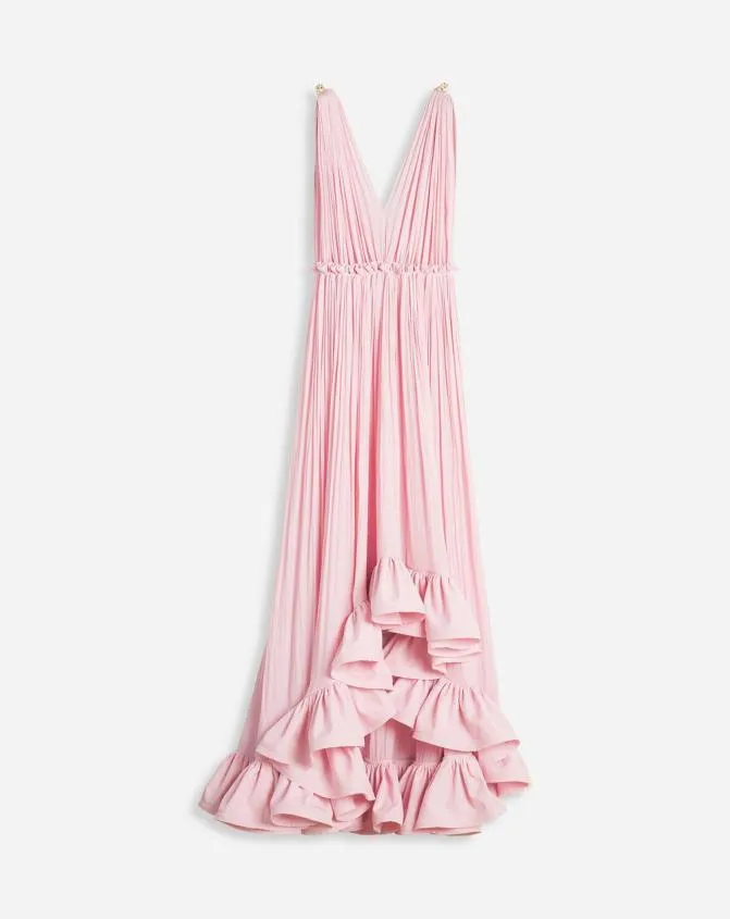 Women Dresses Lanvin Long Dress With Ruffles Light Pink