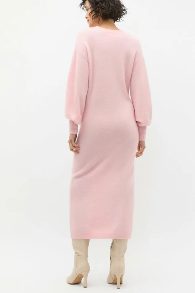 Women Dresses Seed Heritage Lofty V Neck Midi Dress Rose Petal Marle