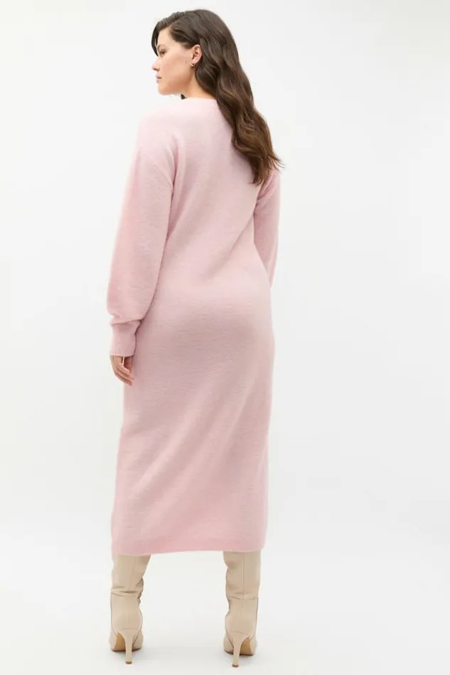 Women Dresses Seed Heritage Lofty V Neck Midi Dress Rose Petal Marle