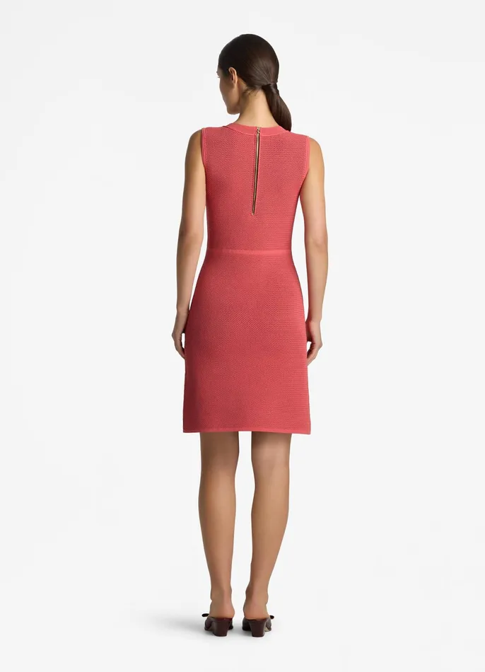 Women Dresses St John BiTonal Stretch Knit Dress Rosedark Claret Multi Women Dresses St John BiTonal Stretch Knit Dress Rosedark Claret Multi