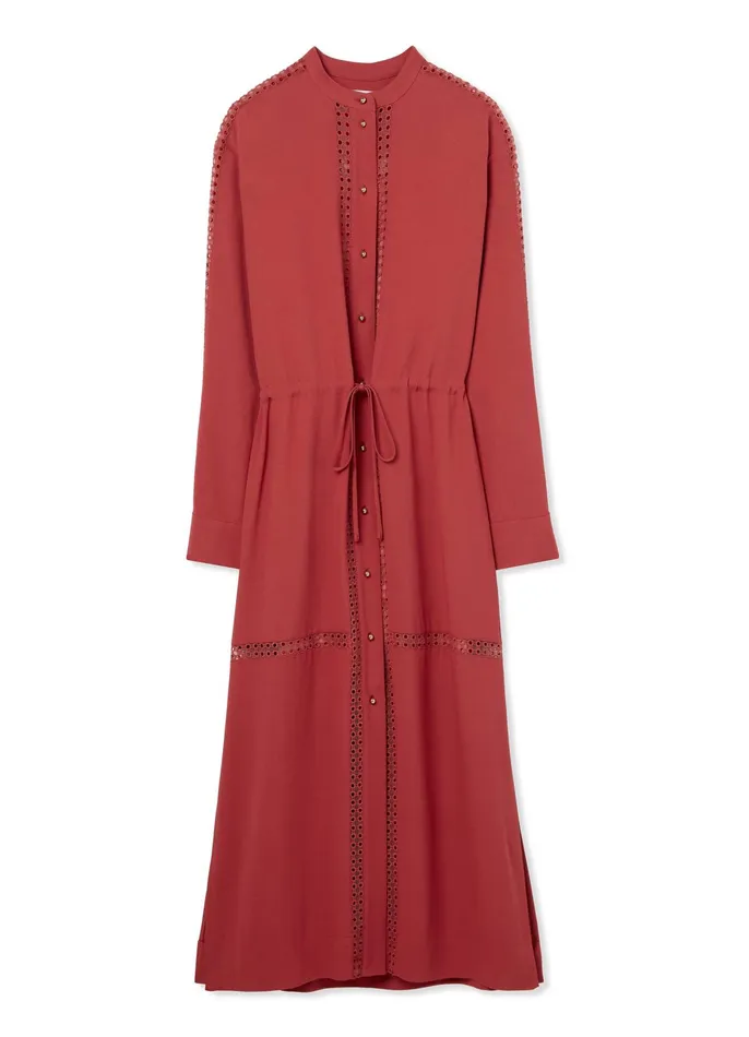 Women Dresses St John Satin Back Crepe Dress Rose