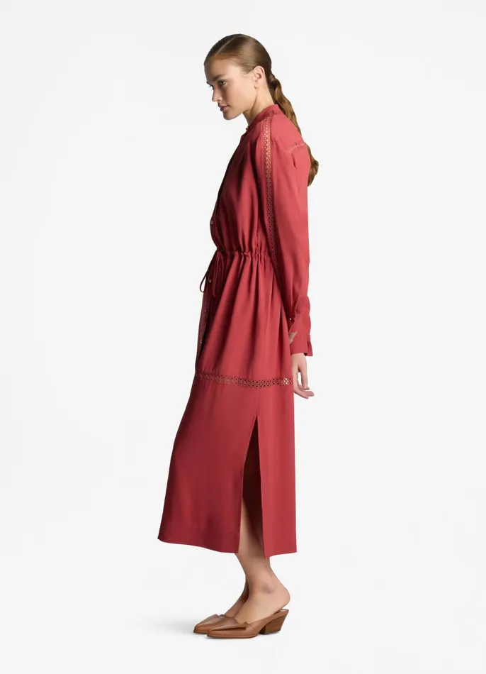 Women Dresses St John Satin Back Crepe Dress Rose Women Dresses St John Satin Back Crepe Dress Rose