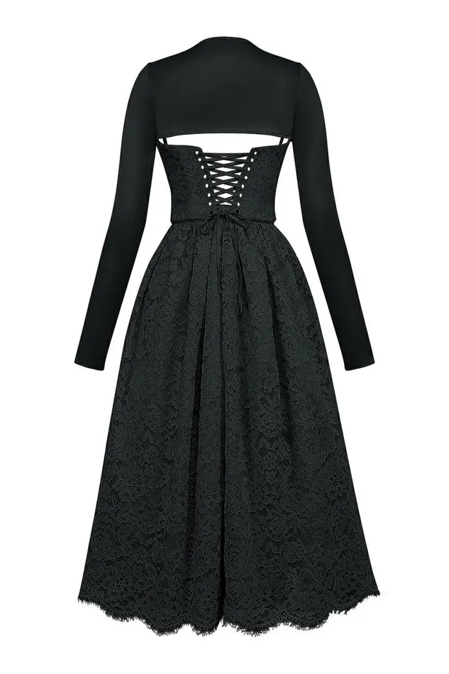 Women Duchess Black Lace Corset Skirt And Bolero House Of CB Dresses Women Duchess Black Lace Corset Skirt And Bolero House Of CB Dresses