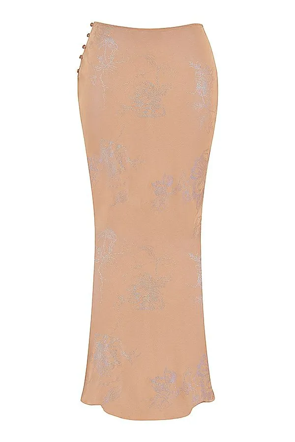 Women Dyana Shimmer Cafe Au Lait Bias Cut Maxi Skirt House Of CB Bottoms Women Dyana Shimmer Cafe Au Lait Bias Cut Maxi Skirt House Of CB Bottoms