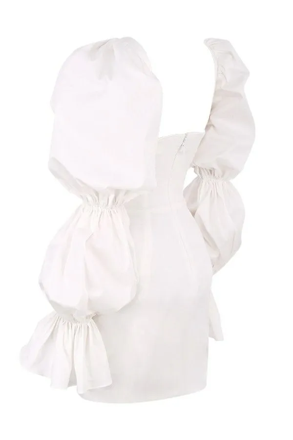 Women Elsie White Puff Sleeve Corset Dress House Of CB Dresses Women Elsie White Puff Sleeve Corset Dress House Of CB Dresses
