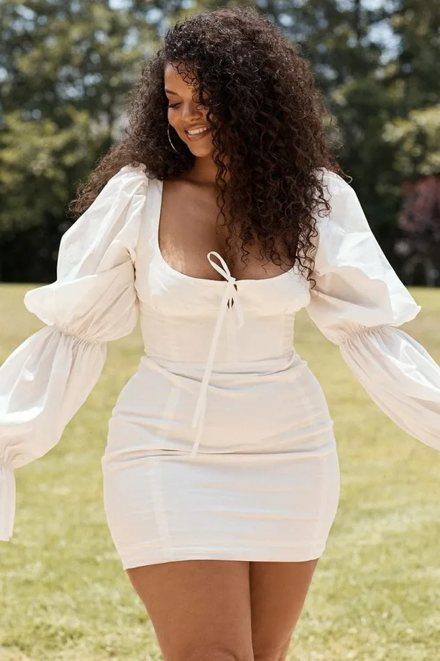 Women Elsie White Puff Sleeve Corset Dress House Of CB Dresses Women Elsie White Puff Sleeve Corset Dress House Of CB Dresses