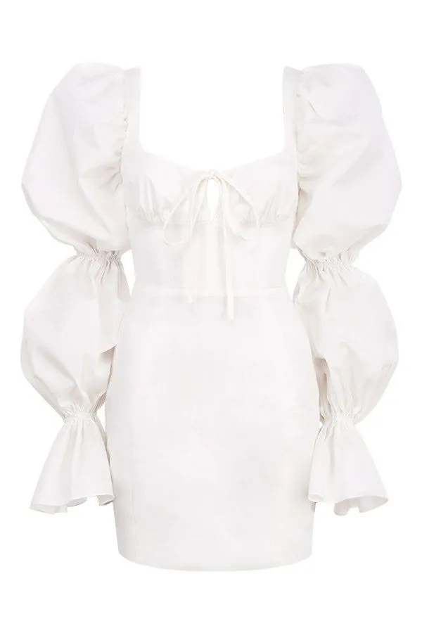 Women Elsie White Puff Sleeve Corset Dress House Of CB Dresses Women Elsie White Puff Sleeve Corset Dress House Of CB Dresses