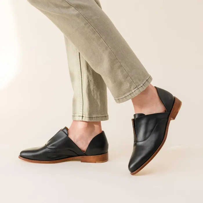 Women Emma D039Orsay Oxford 20 Black Nisolo Flats and Slip Ons