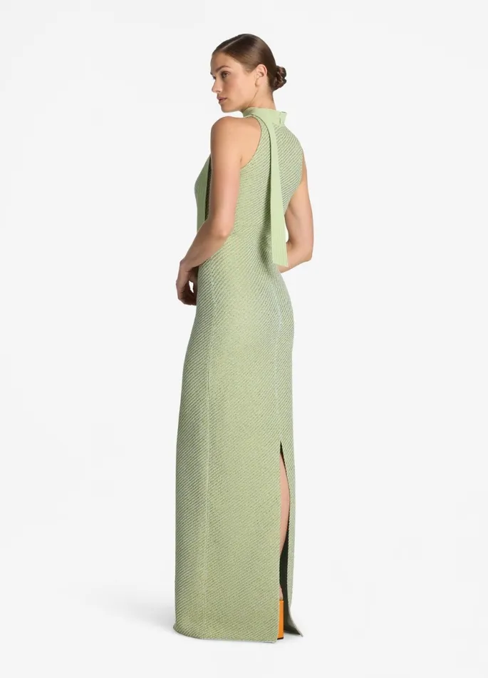 Women Evening Gowns St John Halter Stretch Sequin Twill Knit Gown Chartreusemint Multi Women Evening Gowns St John Halter Stretch Sequin Twill Knit Gown Chartreusemint Multi