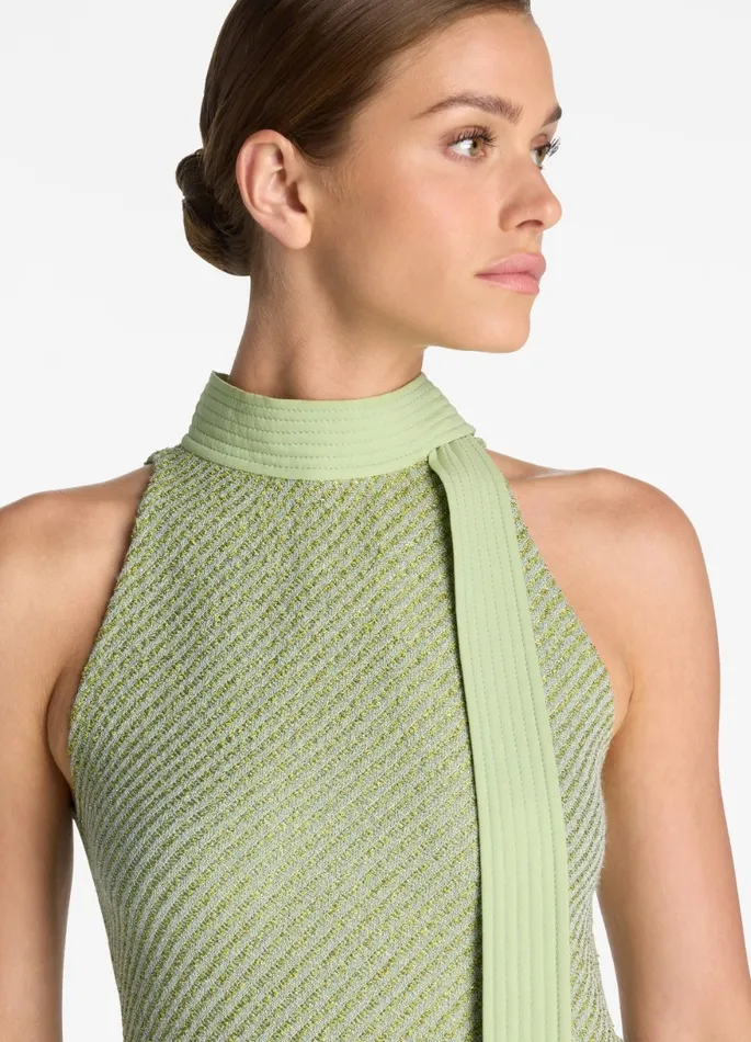 Women Evening Gowns St John Halter Stretch Sequin Twill Knit Gown Chartreusemint Multi Women Evening Gowns St John Halter Stretch Sequin Twill Knit Gown Chartreusemint Multi