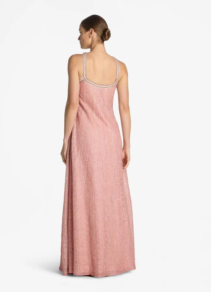 Women Evening Gowns St John Rhinestone Mesh Knit Dress Rouge Multi Women Evening Gowns St John Rhinestone Mesh Knit Dress Rouge Multi