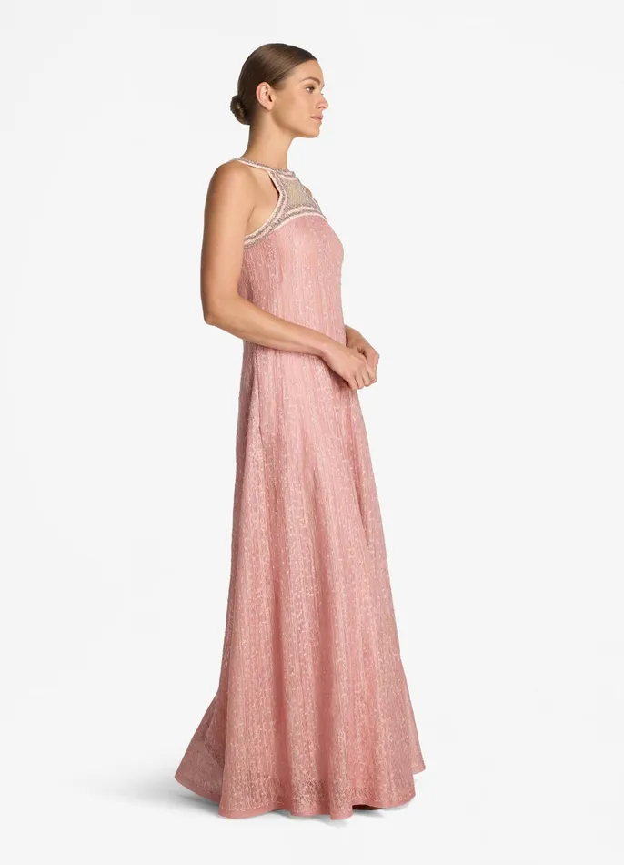 Women Evening Gowns St John Rhinestone Mesh Knit Dress Rouge Multi Women Evening Gowns St John Rhinestone Mesh Knit Dress Rouge Multi