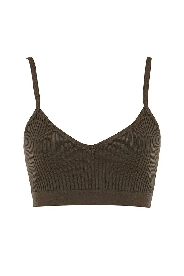 Women Evie Brown Bandage Bralette House Of CB Tops Women Evie Brown Bandage Bralette House Of CB Tops