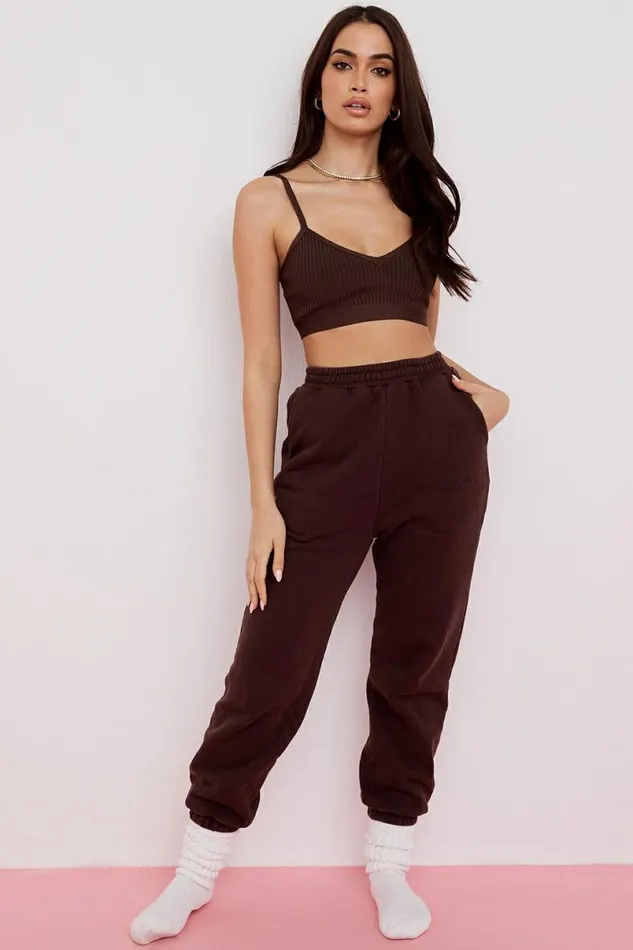 Women Evie Brown Bandage Bralette House Of CB Tops Women Evie Brown Bandage Bralette House Of CB Tops