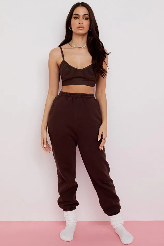 Women Evie Brown Bandage Bralette House Of CB Tops Women Evie Brown Bandage Bralette House Of CB Tops