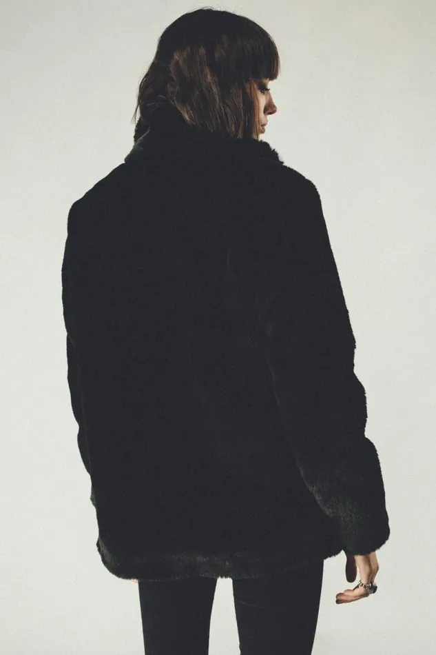 Women Faux Fur Blazer Black OTHER JACKETS and COATS Women Faux Fur Blazer Black OTHER JACKETS and COATS