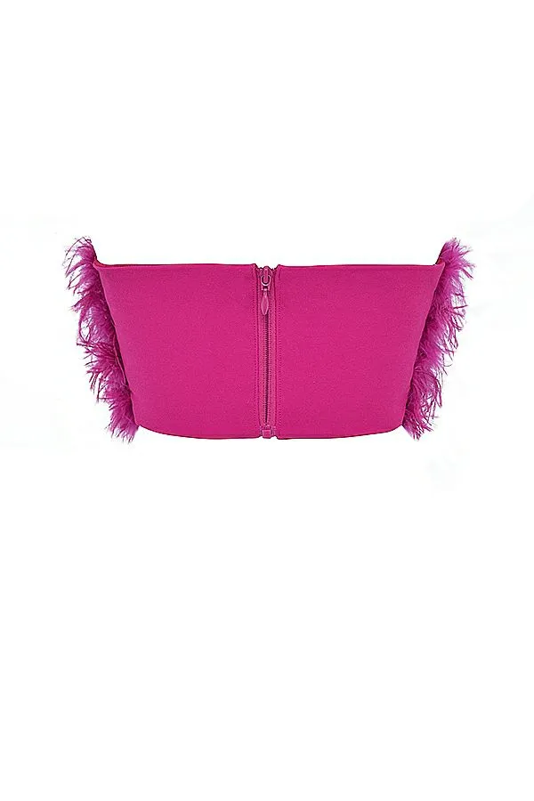Women Fenella Hot Pink Trimmed Bandeau House Of CB Tops