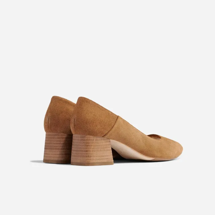 Women Fiorela GoTo Mid Heel Taupe Suede Nisolo Heels