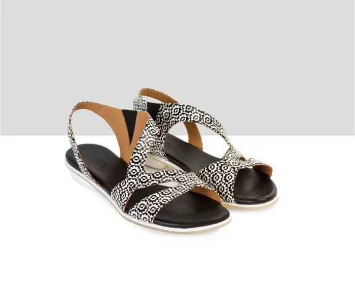 Women Flat Audley Shoes Flat Leather Sandal Desiree Black