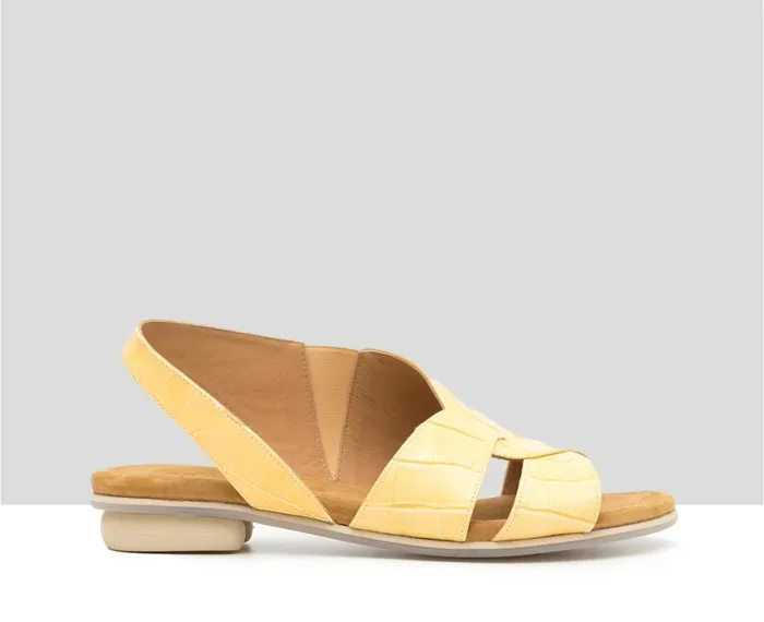 Women Flat Audley Shoes Flat Leather Sandal Fred Tan
