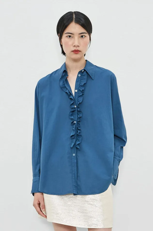 Women GEMMA 8211 Cotton Voile Shirt 8211 Oltremare Massimo Alba Shirts