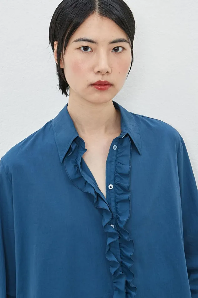 Women GEMMA 8211 Cotton Voile Shirt 8211 Oltremare Massimo Alba Shirts