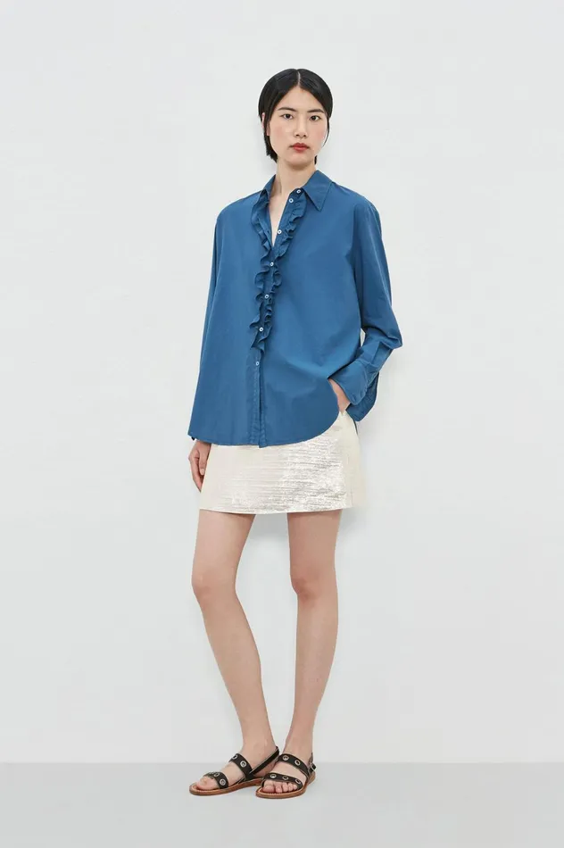 Women GEMMA 8211 Cotton Voile Shirt 8211 Oltremare Massimo Alba Shirts