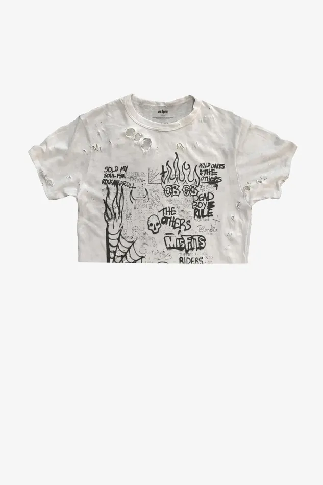 Women Graffiti Cropped Thrasher Tee OTHER TEES