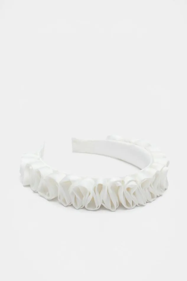 Women Hair Accessories Seed Heritage Rosette Alice Band Classic White