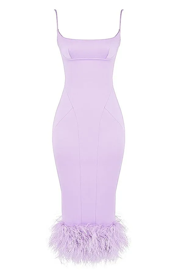 Women Helena Orchid Satin Midi Dress House Of CB Dresses Women Helena Orchid Satin Midi Dress House Of CB Dresses