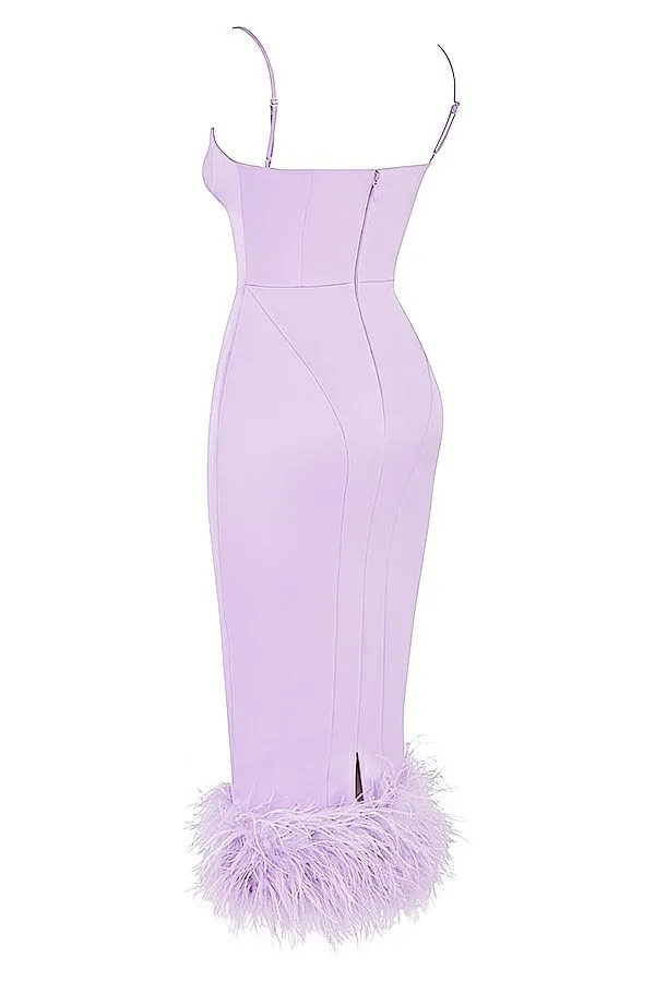 Women Helena Orchid Satin Midi Dress House Of CB Dresses Women Helena Orchid Satin Midi Dress House Of CB Dresses