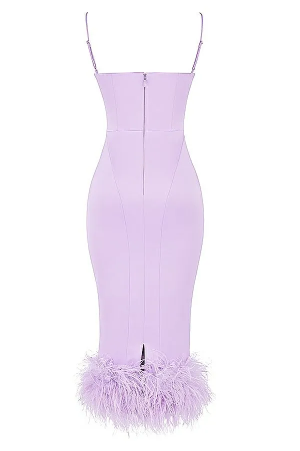 Women Helena Orchid Satin Midi Dress House Of CB Dresses Women Helena Orchid Satin Midi Dress House Of CB Dresses