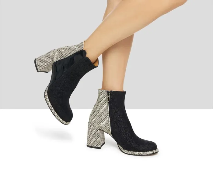 Women High Heel Audley Shoes High Heel Leather Booties Karen Beige