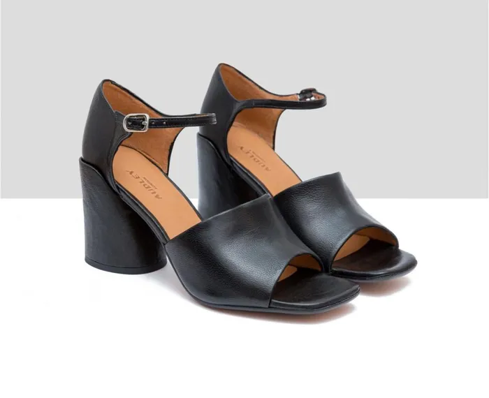 Women High Heel Audley Shoes High Heel Leather Sandal Fabianne Black