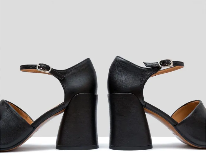 Women High Heel Audley Shoes High Heel Leather Sandal Fabianne Black