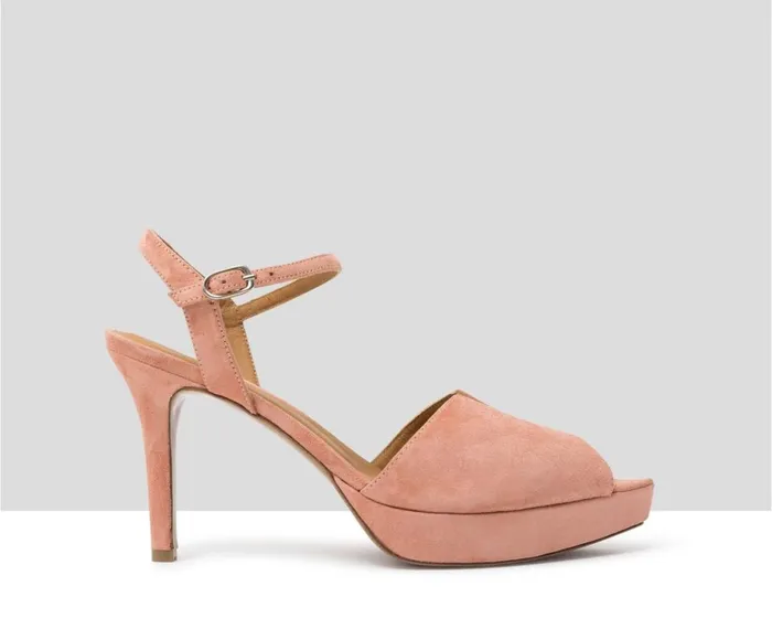 Women High Heel Audley Shoes High Heel Leather Sandal Jania Pink
