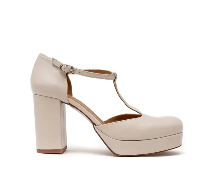 Women High Heel Audley Shoes High Heel Leather Shoe Henk Beige