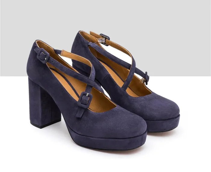 Women High Heel Audley Shoes High Heel Leather Shoe Idoia Violet