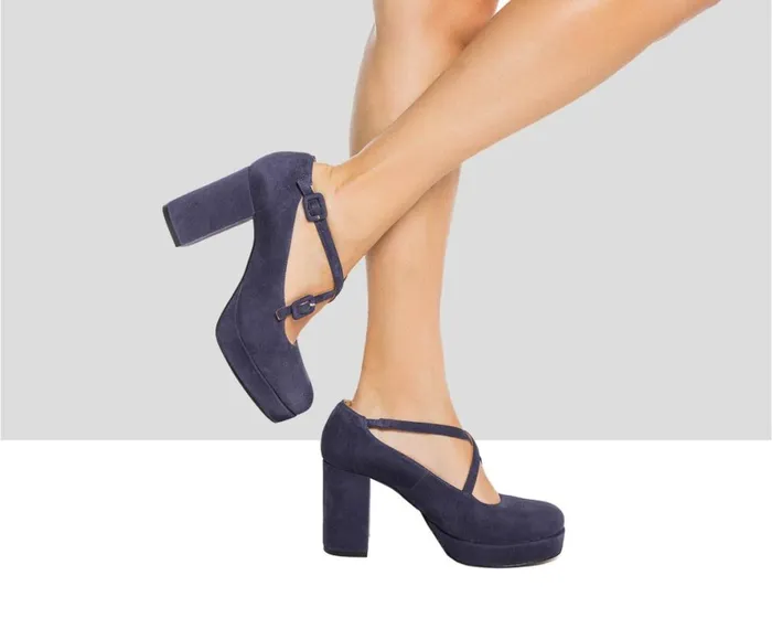 Women High Heel Audley Shoes High Heel Leather Shoe Idoia Violet