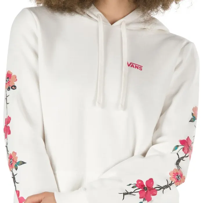 Women Hoodies and Jackets Vans Barbed Floral Hoodie Marshmallow Women Hoodies and Jackets Vans Barbed Floral Hoodie Marshmallow